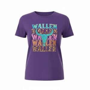 Morgan Wallen Graphic T Shirt Youth Medium Purple Country Music Tee